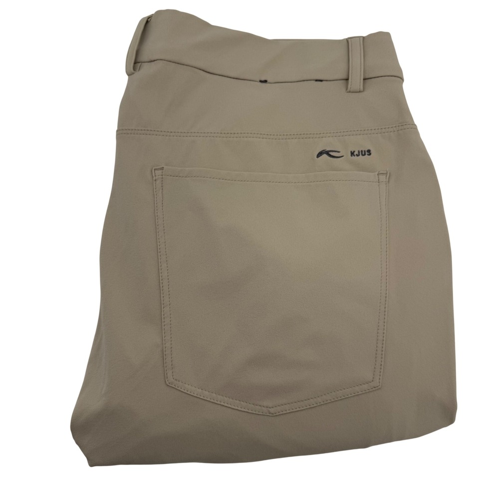 KJUS Mens Iver 5-Pocket Golf Pants Tailored Fit 34x32 Stretch Tan Khaki K00443